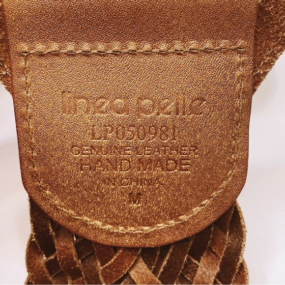 Linea Pelle Leather Braided Metallic Belt M - Picture 2 of 6